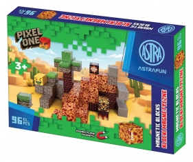 Zestaw klocków magnetycznych AstraFun Pixel One Lava - 96 el.